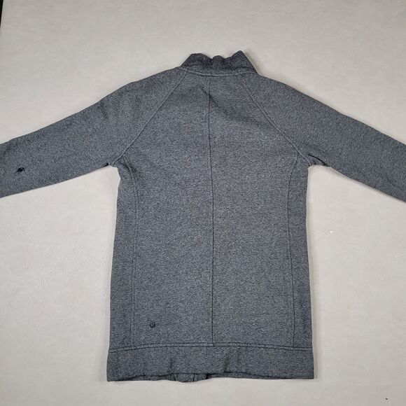 Lululemon Back to it Wrap Sweatshirt Jacket Gray Asymmetrical Zip Up Women's 2 - Picture 6 of 9